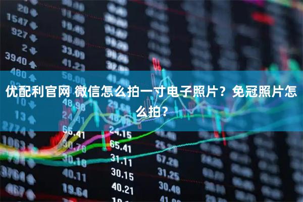 优配利官网 微信怎么拍一寸电子照片？免冠照片怎么拍？