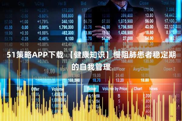 51策略APP下载 【健康知识】慢阻肺患者稳定期的自我管理